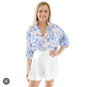 Emily McCarthy White High Waisted Grecian Shorts NWT